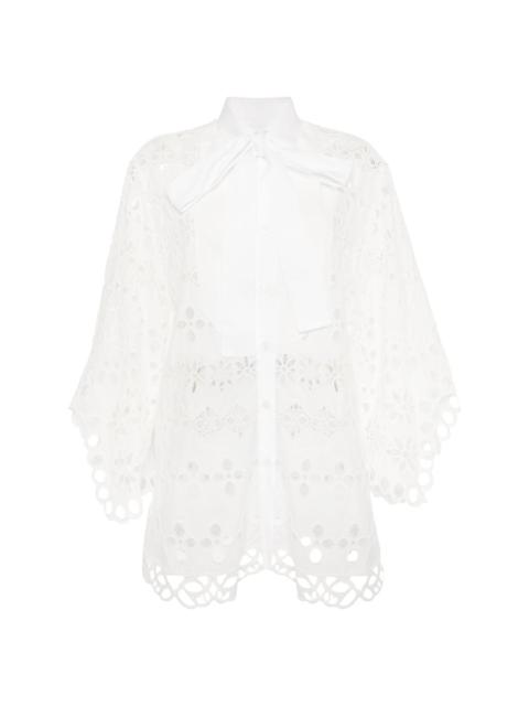 Zimmermann Linen Embroidered Lexi Tunic | harrods | REVERSIBLE