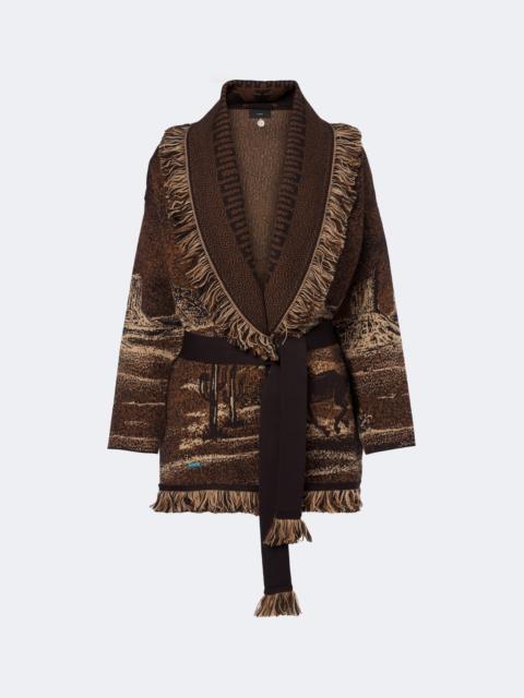 Alanui Wild Wild jacquard wool-blend cardigan