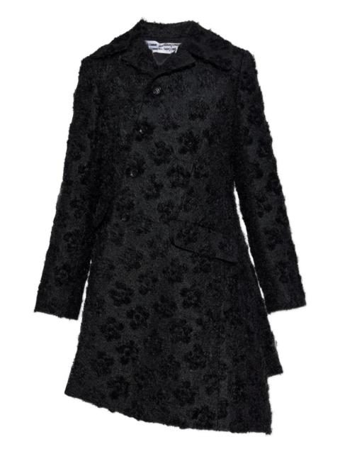 Comme des Garçons Comme des Garçons floral-embroidered asymmetric coat