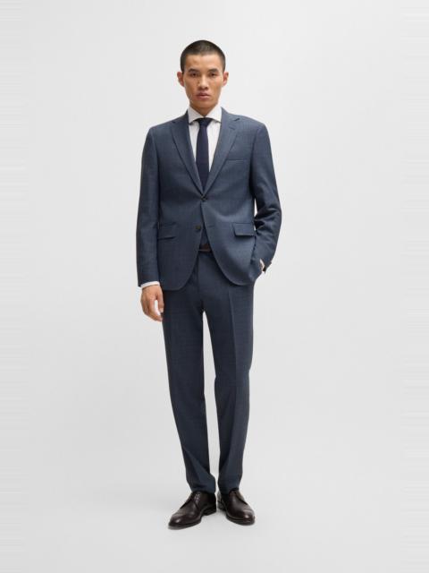 BOSS REGULAR-FIT SUIT IN MICRO-PATTERNED STRETCH FABRIC