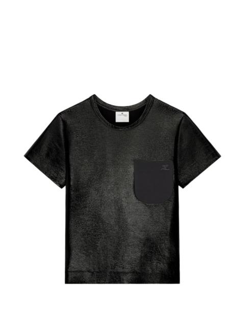 courrèges pocket-detail vinyl T-shirt