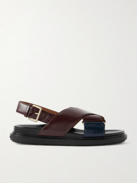 Marni Fussbett Two-tone Leather Slingback Sandals