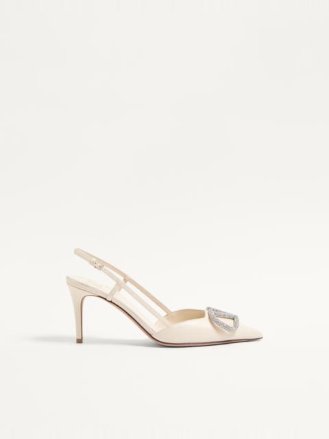 Valentino VLOGO SIGNATURE SLINGBACK PUMP IN CALFSKIN LEATHER 80MM