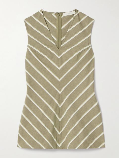 FAITHFULL Marteret Striped Cotton And Linen-blend Tank