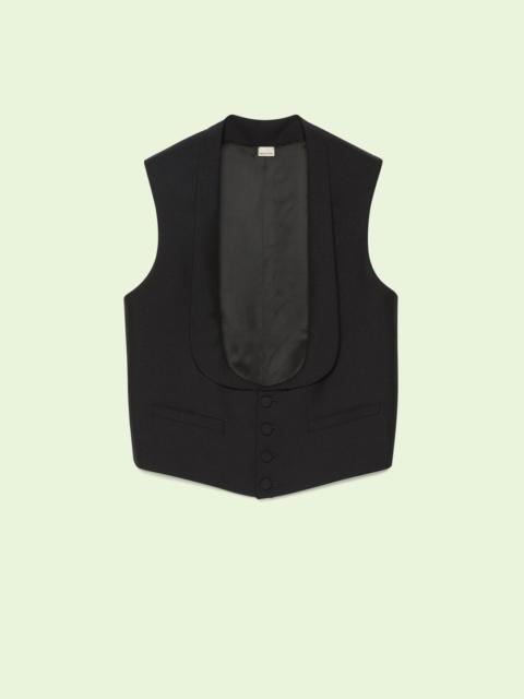 Gucci Wool Vest In Black
