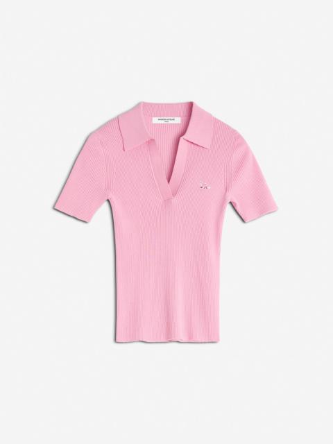 Maison Kitsuné BABY FOX PATCH FINE RIBBED POLO