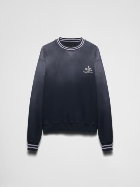 PRADA＊Oversized garment-dyed cotton スウェットシャツ＊送込 Prada Oversized garment-dyed cotton sweatshirt | REVERSIBLE