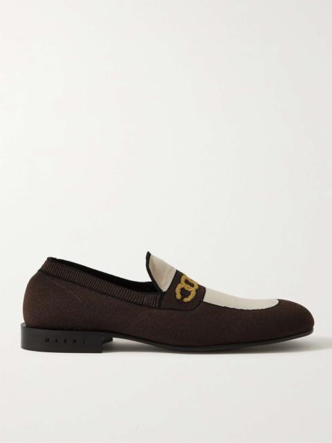 Marni Jacquard Stretch-Knit Loafers