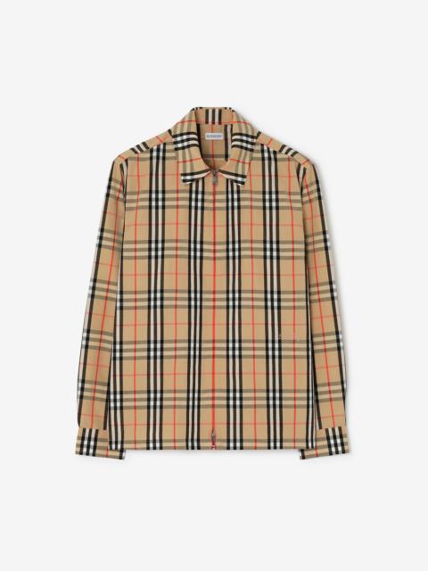 Burberry Check Cotton Linen Overshirt