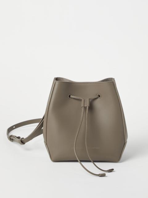 Calfksin bucket bag with monili