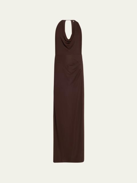 Kosme Deep V-Neck Sleeveless Gown