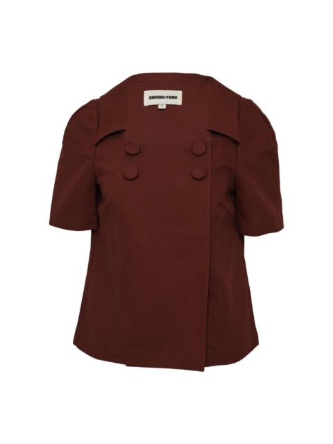 SHUSHU/TONG Stiff Cotton Button-Up Top