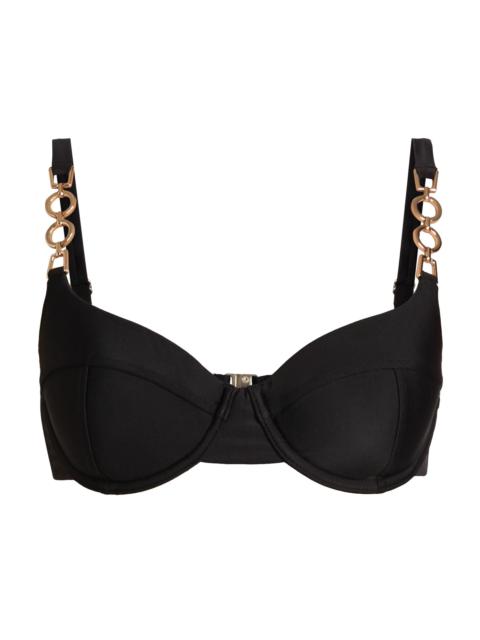 RAMY BROOK Women's Mona Embellished Bikini Top - Black