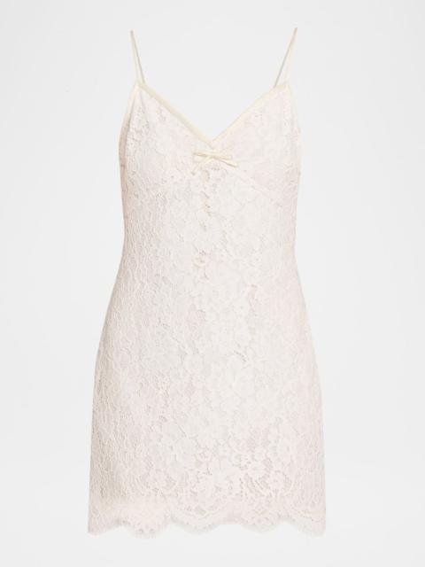 LoveShackFancy Petaline Lace Mini Dress