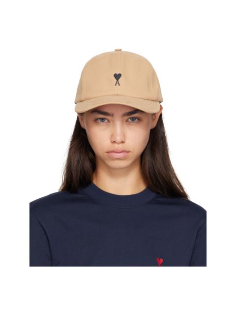 AMI Paris Beige Cotton Ami De Coeur Cap