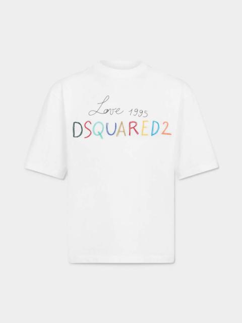 DSQUARED2 1995 EMBROIDERED LOOSE FIT T-SHIRT