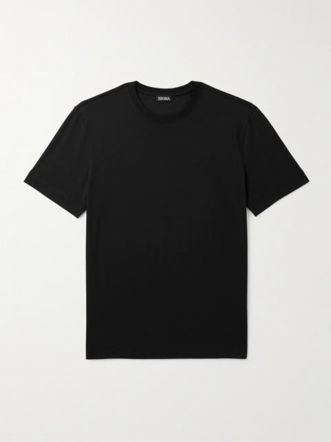 ZEGNA Slim-Fit Logo-Embroidered Cotton-Jersey T-Shirt