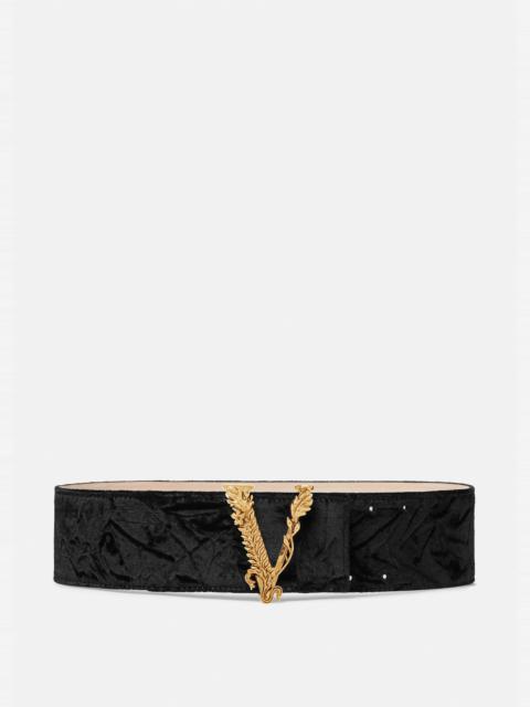 VERSACE Virtus Wide Velvet Belt