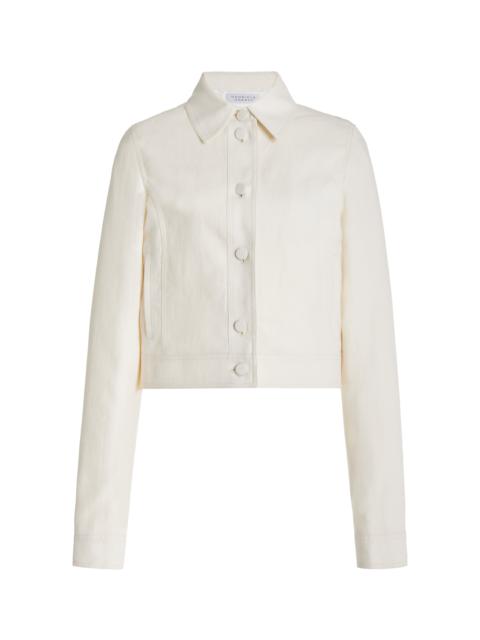 Thereza Jacket in Ivory Linen Virgin Wool