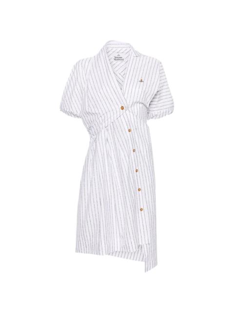 Vivienne Westwood logo-striped asymmetric dress