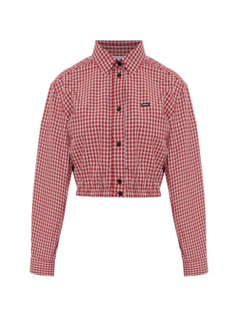 VETEMENTS checked cropped top