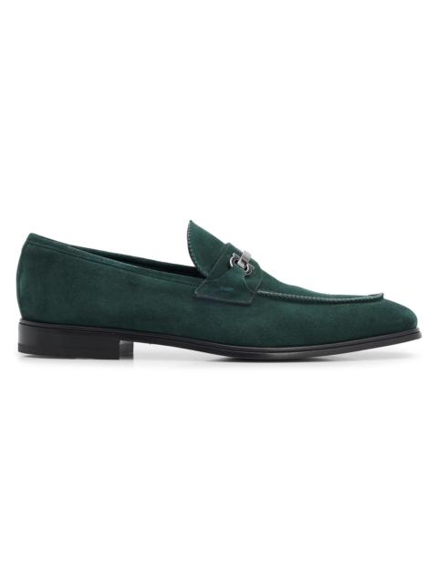 FERRAGAMO Men's Bently Leather Loafers - Moss