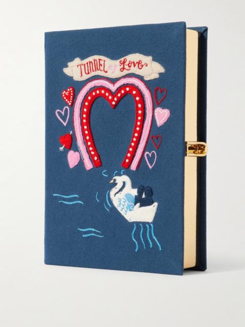 Olympia Le-Tan Tunnel Of Love Embroidered Appliquéd Canvas Clutch