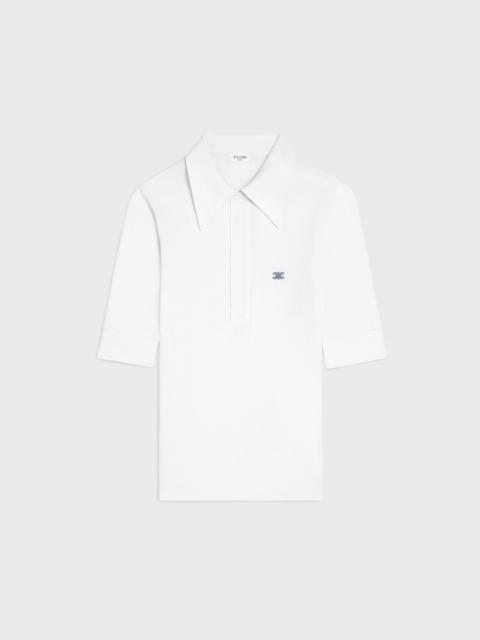 CELINE polo shirt IN ribbed cotton and silk