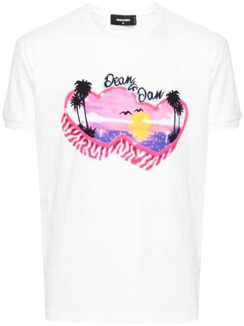 DSQUARED2 graphic-print cotton T-shirt