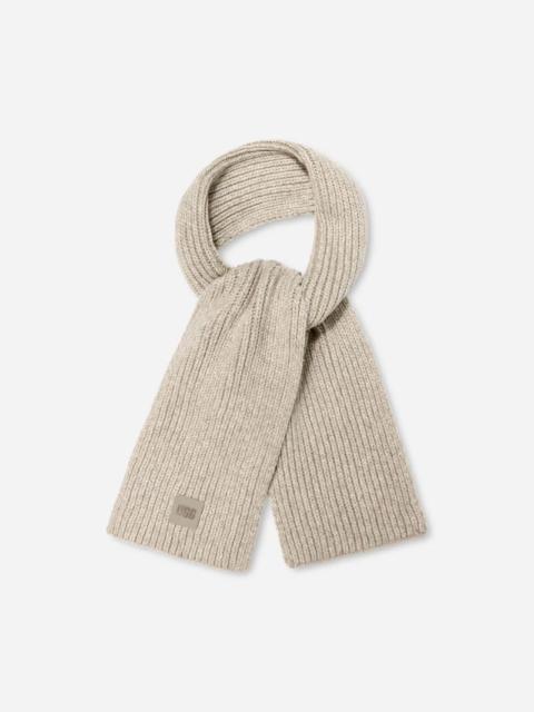 UGG ® Women's Chunky Rib Knit Scarf Acrylic Blend Scarves in Light Grey