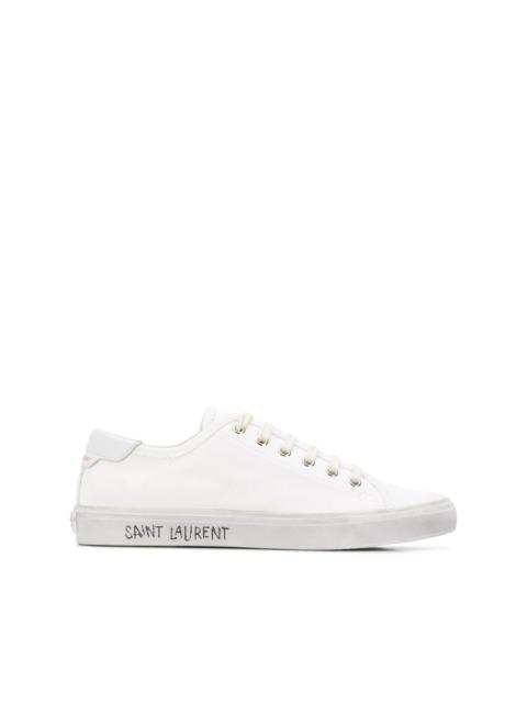 SAINT LAURENT Malibu distressed-effect sneakers