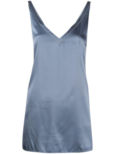 Brunello Cucinelli metallic sleeveless blouse