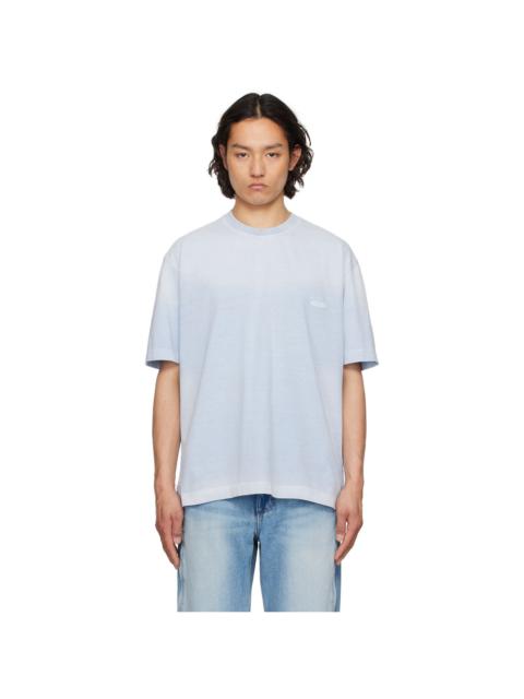 SOLID HOMME Blue Dyeing Back Logo T-shirt