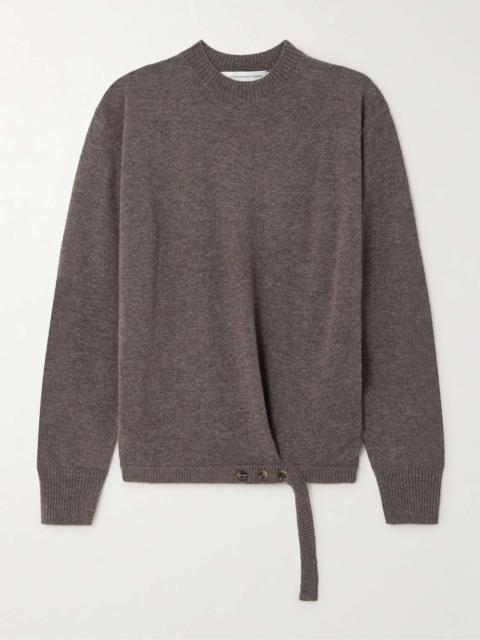 CHRISTOPHER ESBER Fasten wrap-effect draped merino wool and cashmere-blend sweater
