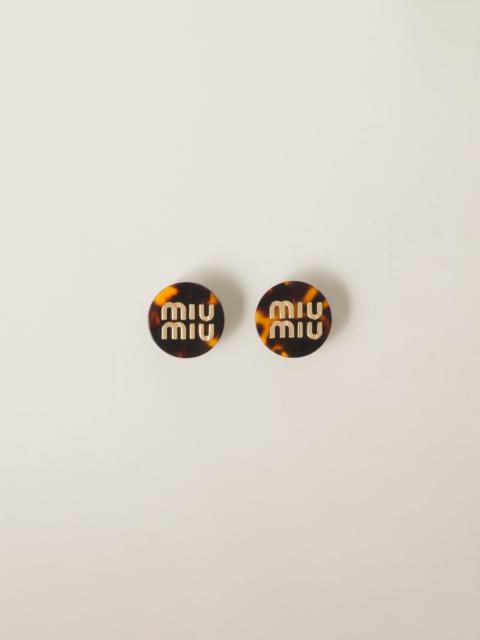 Miu Miu Plexiglas earrings