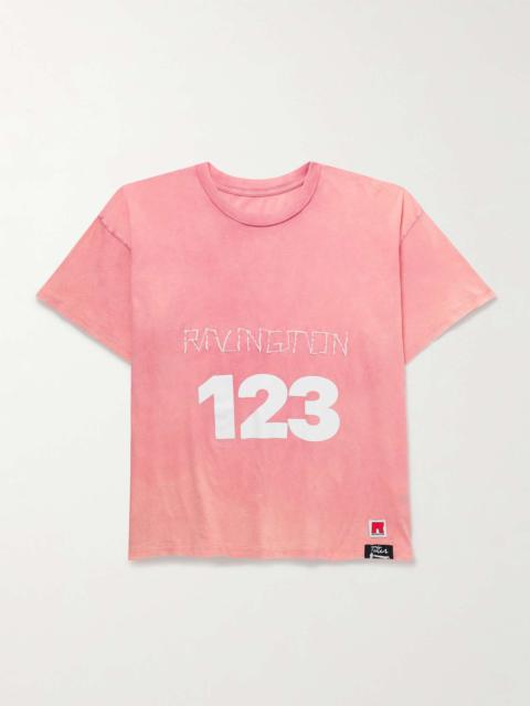 RIVINGTON roi Rebis Logo-Print Embroidered Cotton-Jersey T-Shirt