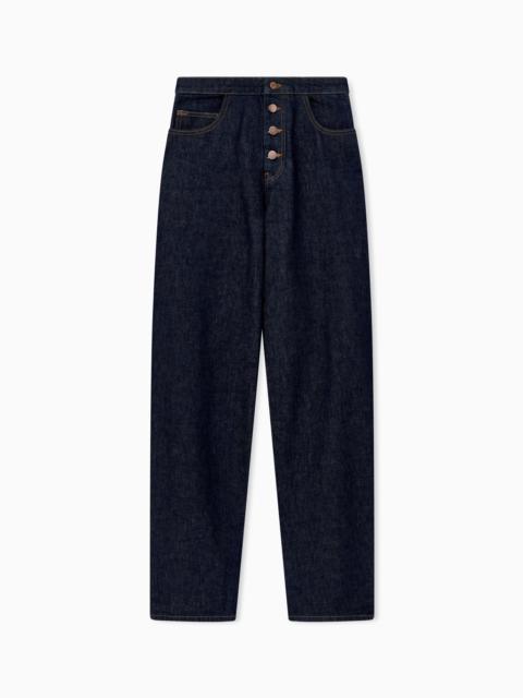 EMPORIO ARMANI DENIM JEANS WITH BOTEH CAPSULE EMBROIDERY