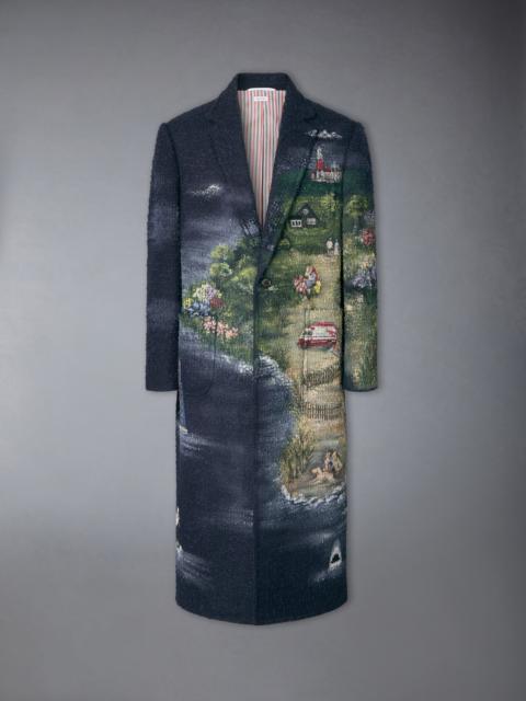 Thom Browne BOUCLE NANTUCKET SCENIC RELAXED COAT