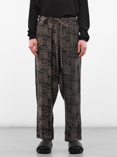 UMA WANG Black Graphic Relaxed Perch Pants