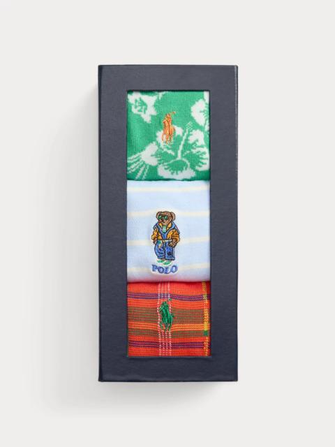 Polo Ralph Lauren Polo Bear Patterned 3-Sock Gift Set
