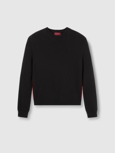 GUCCI Cashmere sweater with Web intarsia