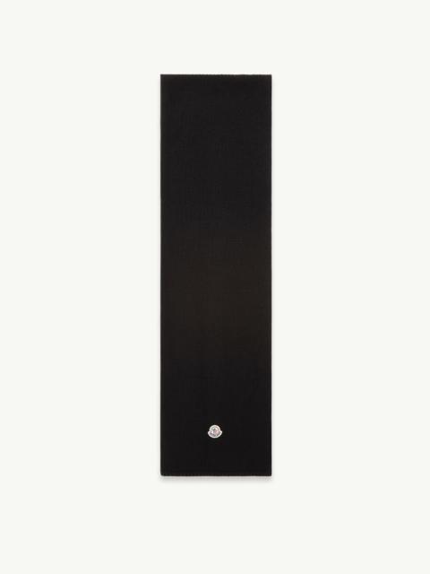 Moncler Wool Blend Logo Scarf