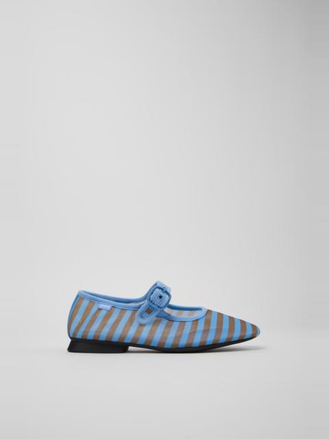 CAMPER Casi Myra Blue Textile Ballerinas for Women.