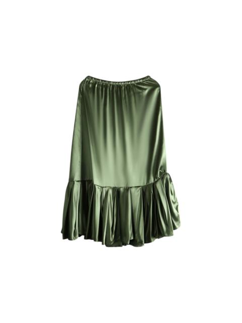 Dries Van Noten Dries Van Noten Women's Silk Skirt Khaki