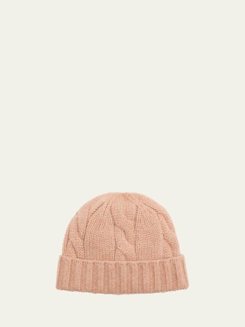 Loro Piana Cashmere Cable Knit Beanie