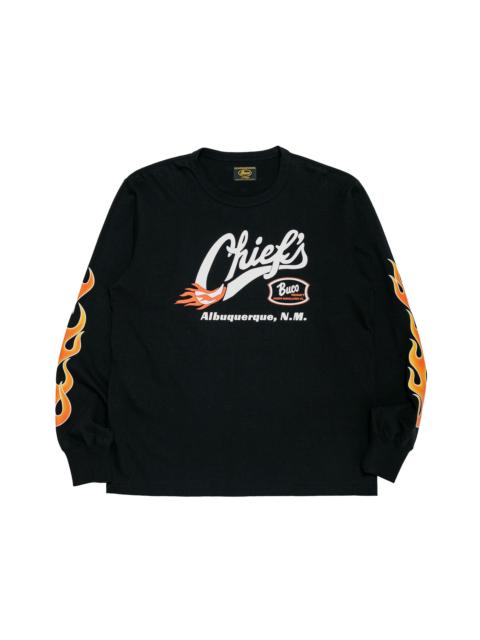 The Real McCoys BC26005 BUCO L/S Tee / Chiefs Black/Red