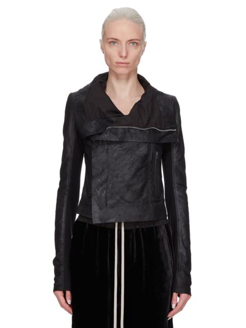 Rick Owens Black Porterville Classic Biker Leather Jacket