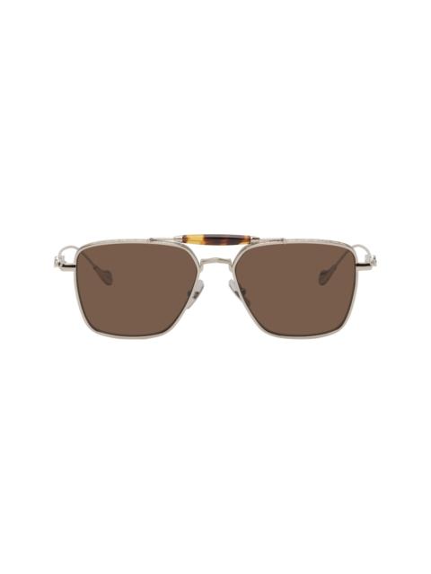 CUTLER AND GROSS Silver The Great Frog Edition Capri Rectangular Sunglasses