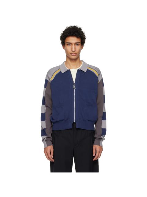 Kiko Kostadinov Gray & Blue Kest Cardigan