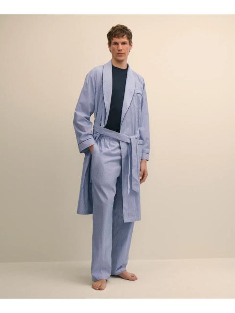 Brooks Brothers Cotton Broadcloth Striped Robe